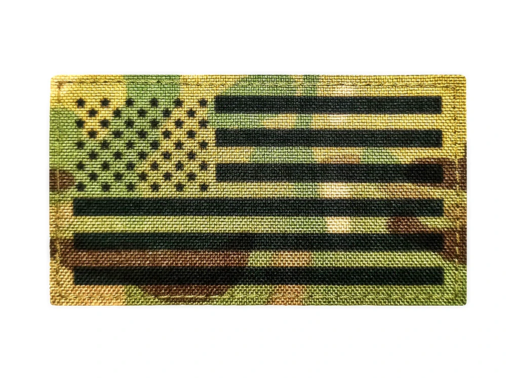 Nášivka vlajka bez obšívky USA multicam