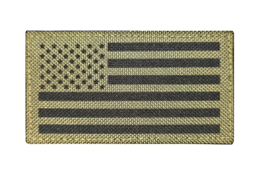 Nášivka vlajka bez obšívky USA oliv drab