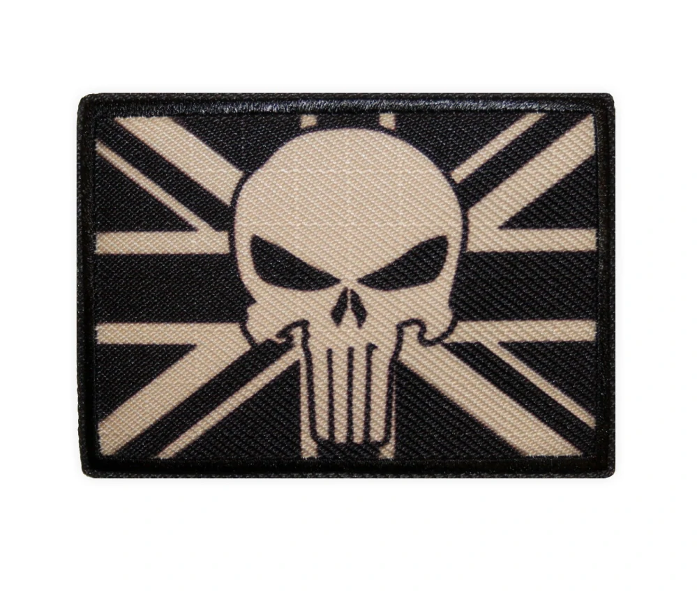 Nášivka vlajka Velká Británie punisher pouštní