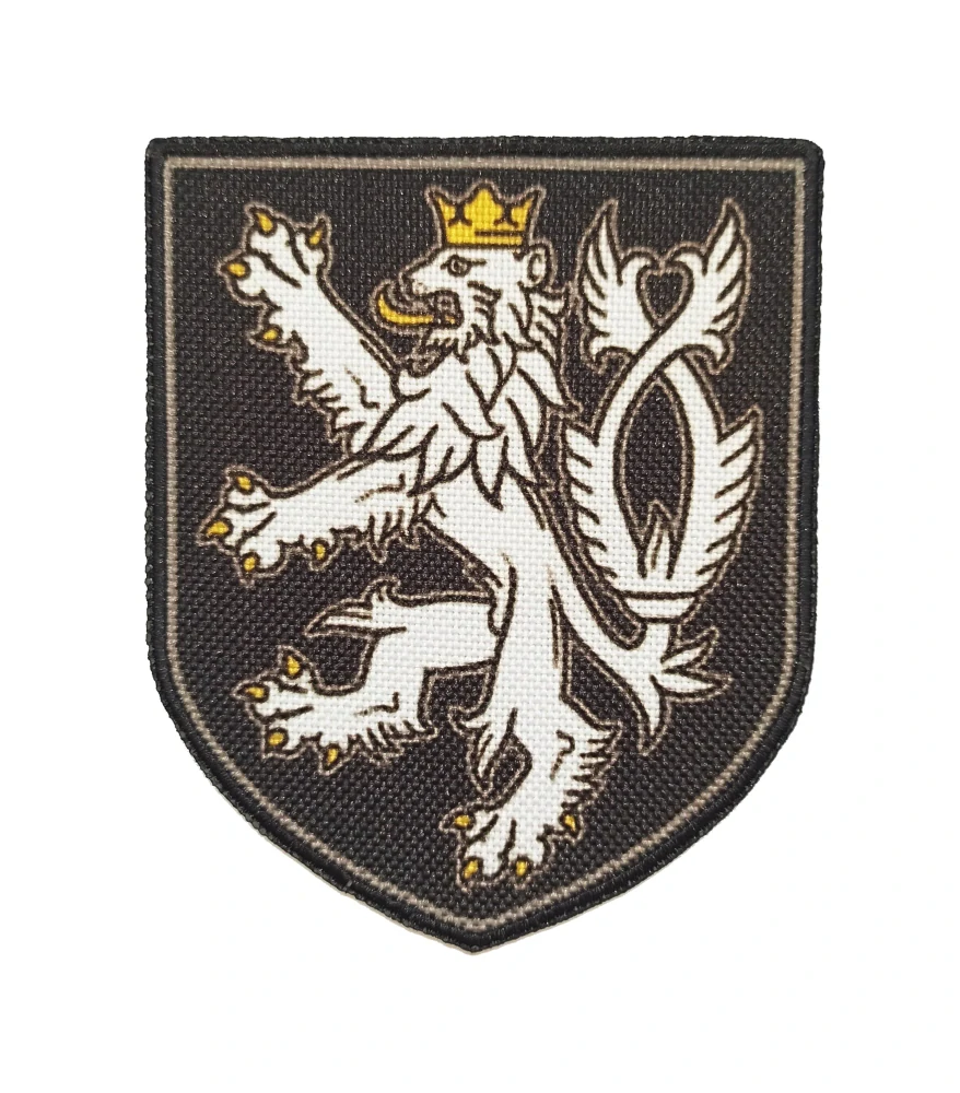 Nášivka erb Český lev černobílá