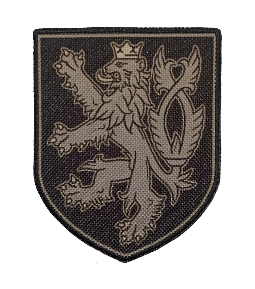 Nášivka erb Český lev černošedá