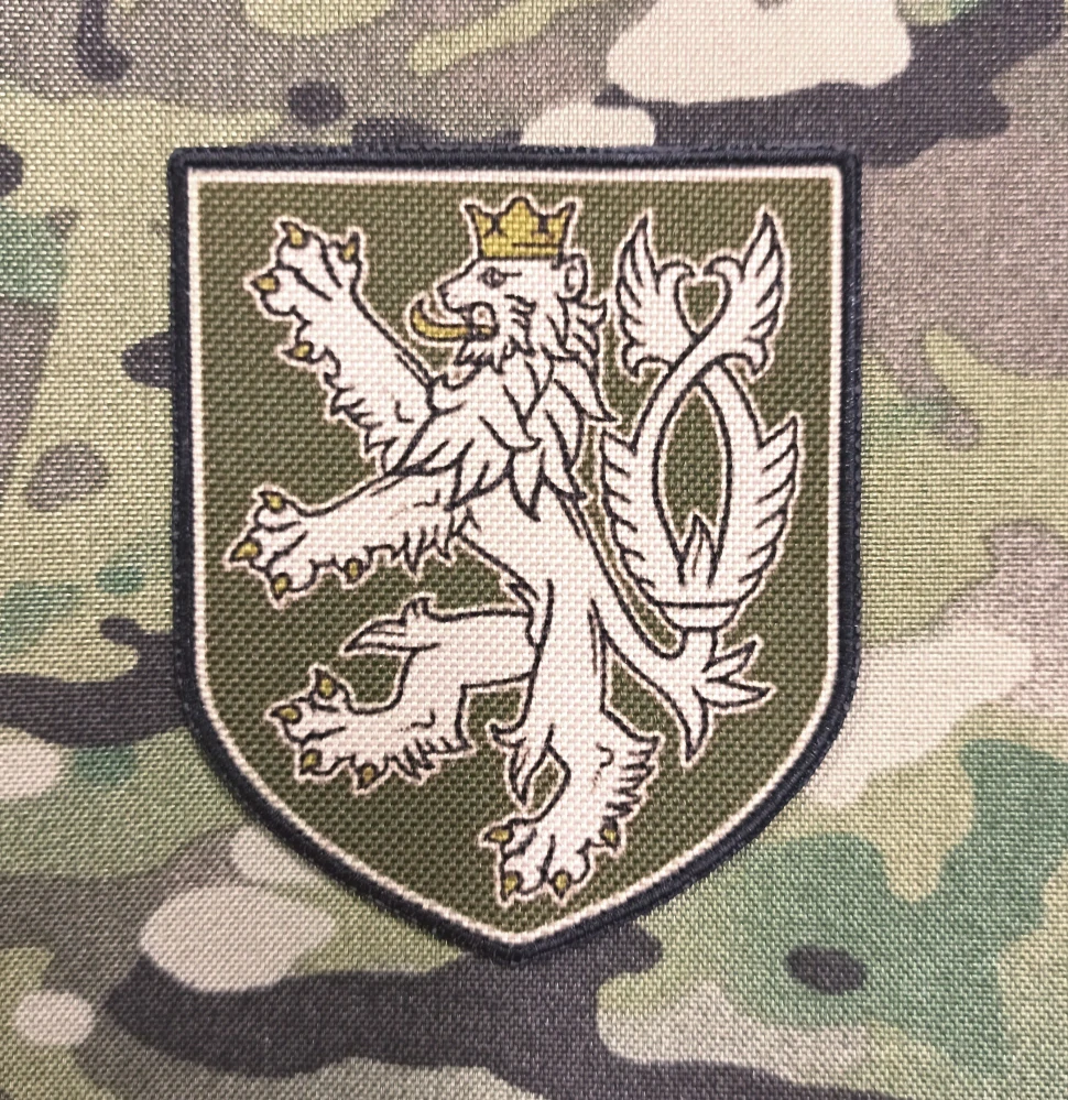 Nášivka erb Český lev olivová