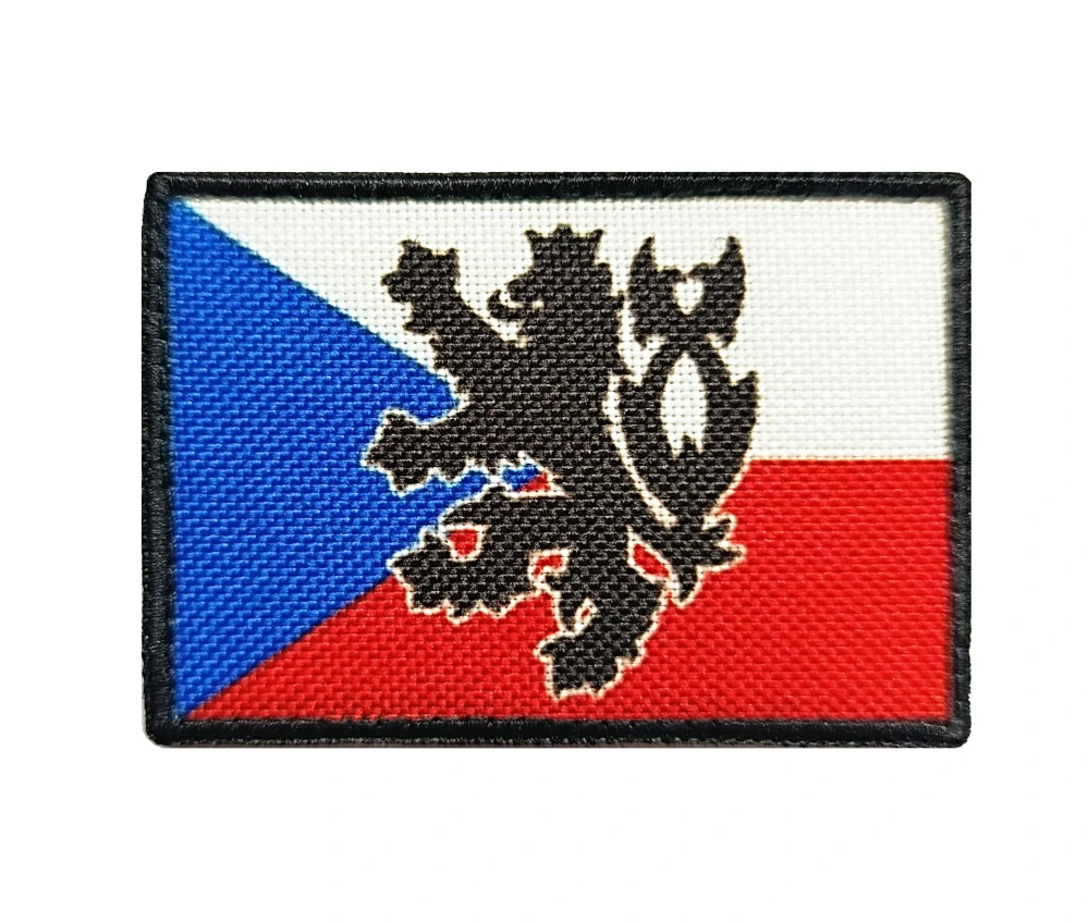 Nášivka vlajka ČR černý lev