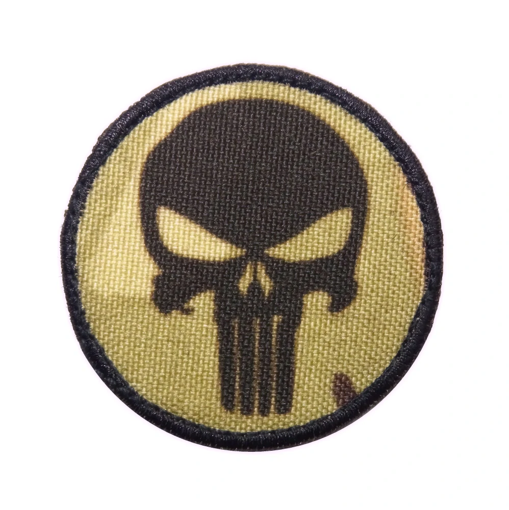 Nášivka malá kulatá Punisher multicam