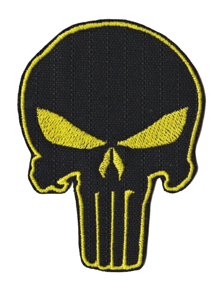 Nášivka vyšívaná Punisher žlutý