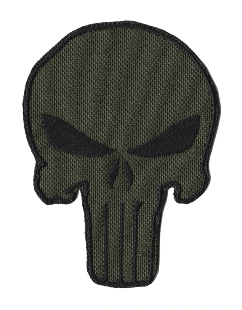 Nášivka vyšívaná Punisher oliv green