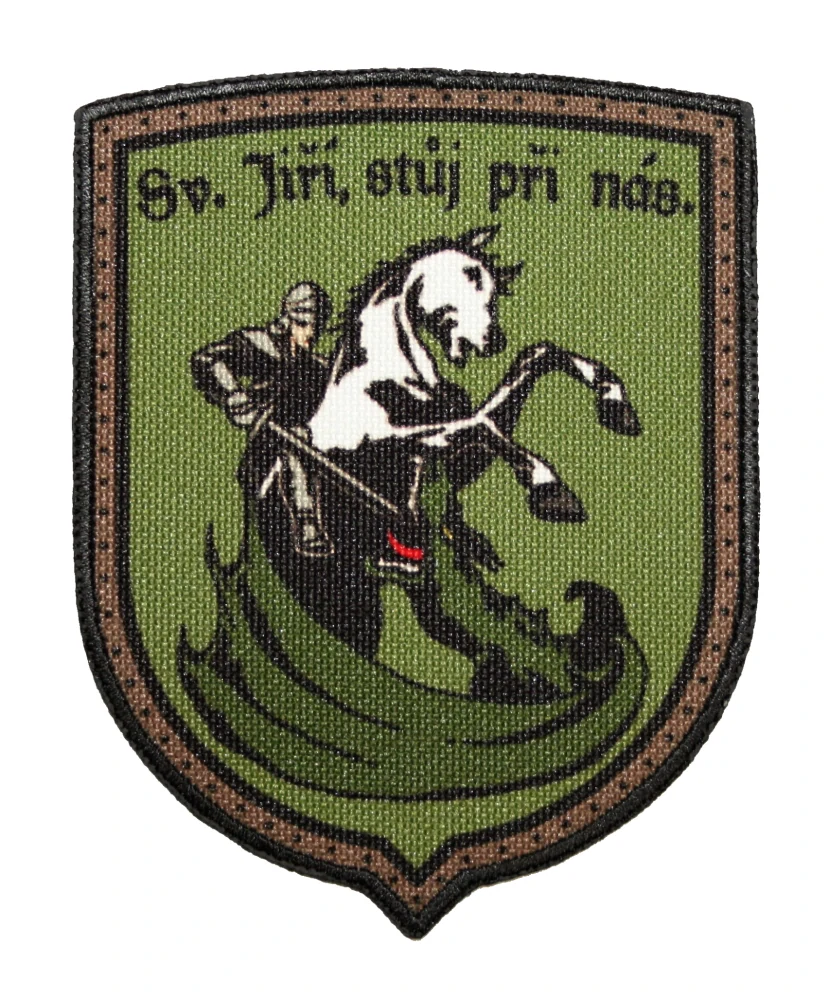 Nášivka Svatý Jiří, stůj při nás. oliv