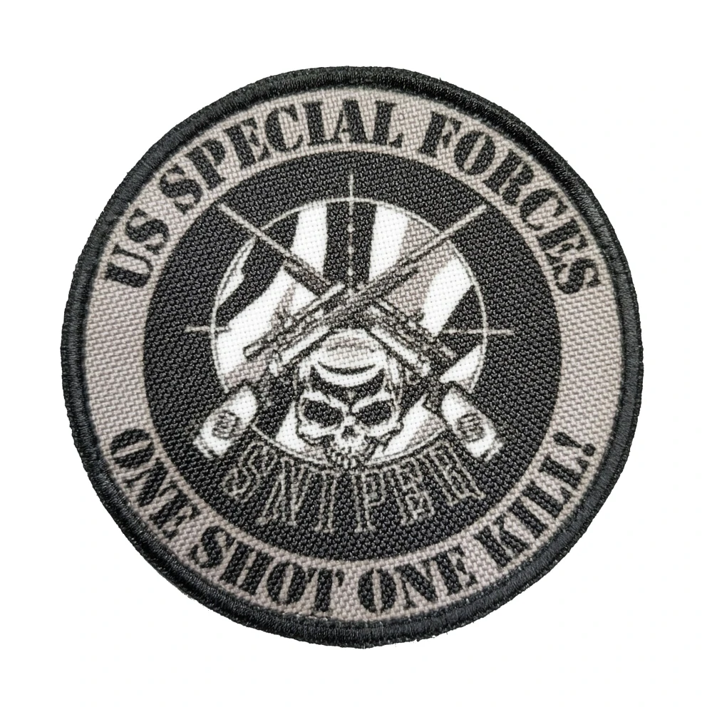 Nášivka USSF SNIPER One shot, one kill! černá