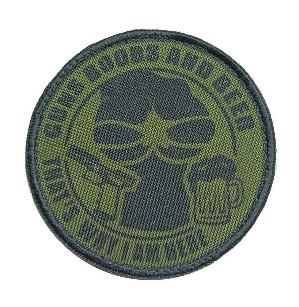 Nášivka Guns bobs and beer oliv green
