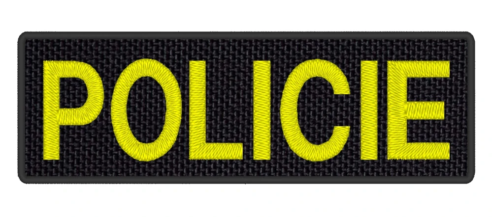 Nášivka POLICIE 12 x 4 cm žlutá