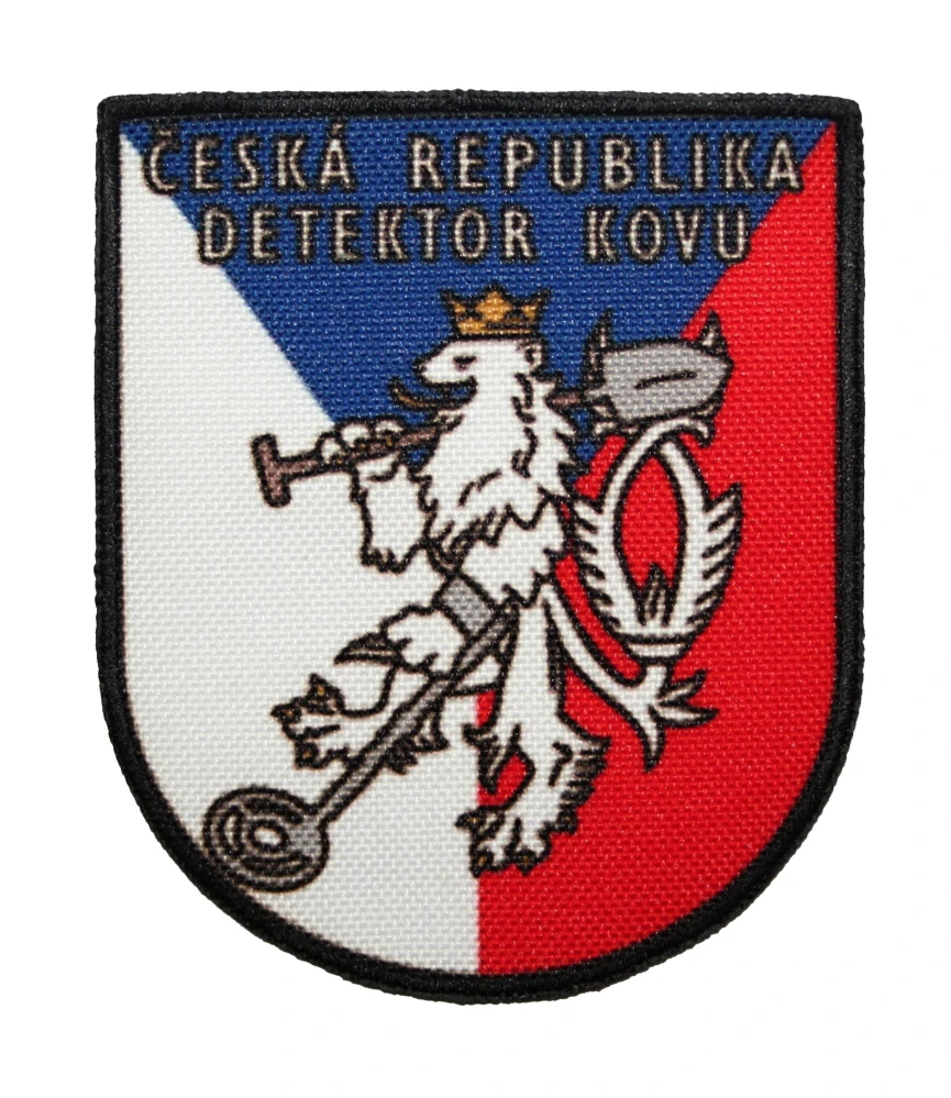 Nášivka erb Česká republika Detektor kovu se lvem