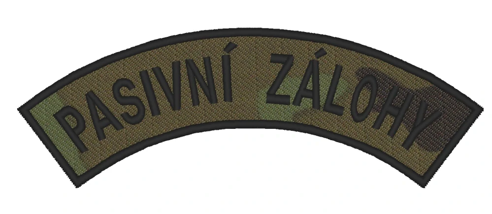 Nášivka domovenka PASIVNÍ ZÁLOHY VZ 95, černý text