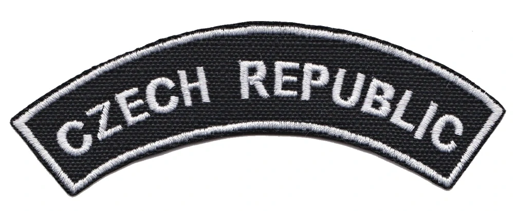 Nášivka domovenka CZECH REPUBLIC černá, bílý text