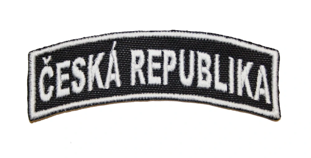 Nášivka domovenka ČESKÁ REPUBLIKA černá