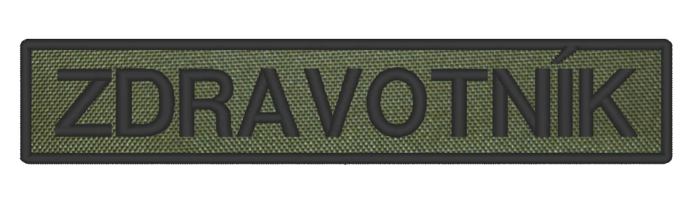Nášivka ZDRAVOTNÍK 13 x 2,5 cm Oliv green