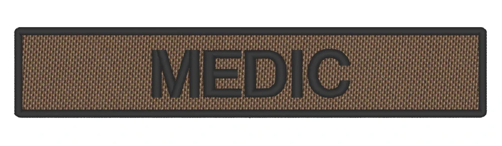 Nášivka MEDIC 13 x 2,5 cm Coyot