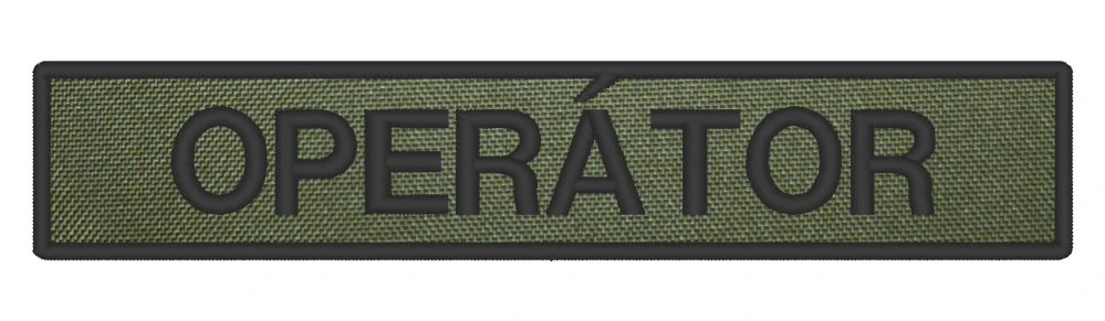 Nášivka OPERÁTOR 13 x 2,5 cm Oliv green