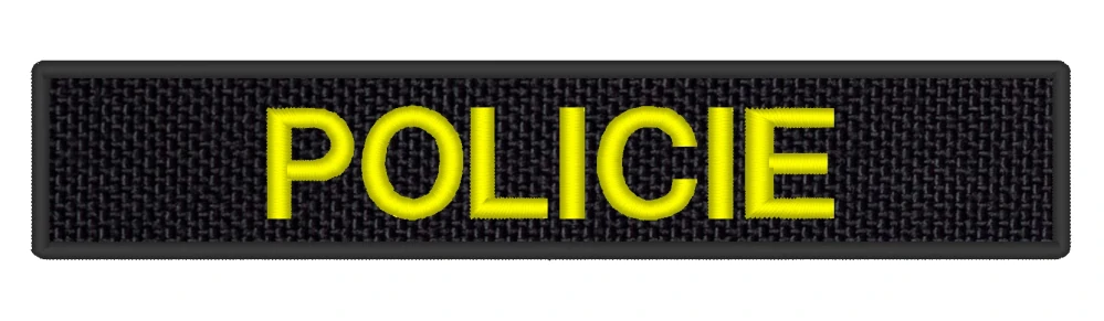 Nášivka POLICIE 13 x 2,5 cm Žlutá