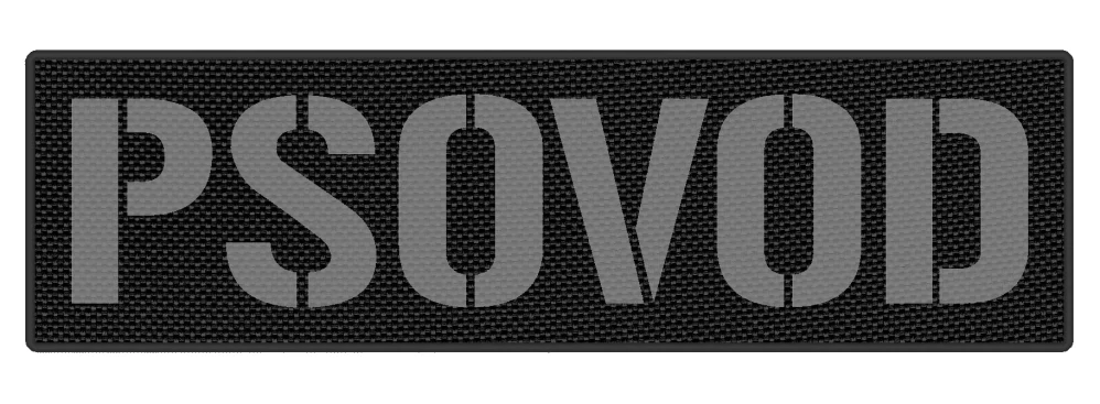 Nášivka PSOVOD 26 x 7,5 cm Šedý text
