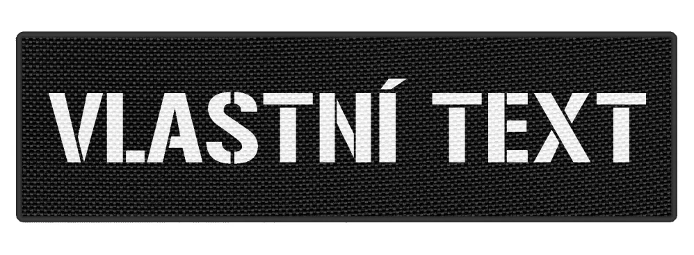 Nášivka VLASTNÍ TEXT 26 x 7,5 cm