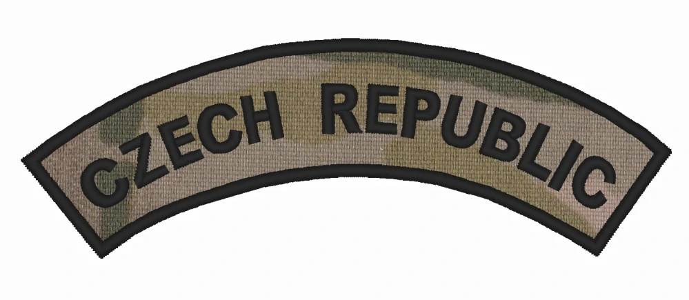Nášivka domovenka CZECH REPUBLIC Multicam, černý text
