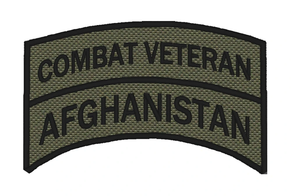 Nášivka COMBAT VETERAN AFGHANISTAN oliv green