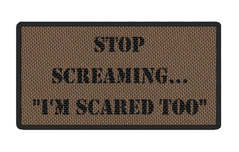 Nášivka STOP SCREAMING coyot