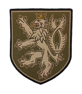 Nášivka erb Český lev olivová