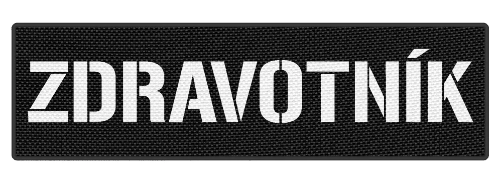 Nášivka ZDRAVOTNÍK 26 x 7,5 cm Bílý text