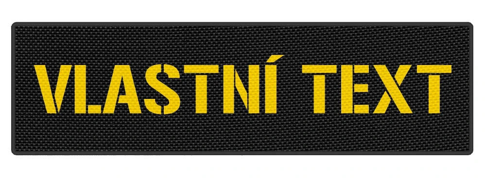Nášivka VLASTNÍ TEXT 26 x 7,5 cm