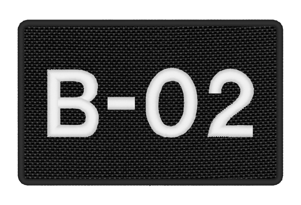 Nášivka CALL SIGN vyšívaná 8 x 5 cm vlastní text