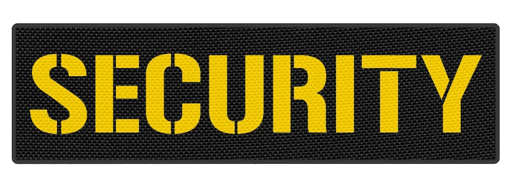 Nášivka SECURITY 26 x 7,5 cm Žlutý text