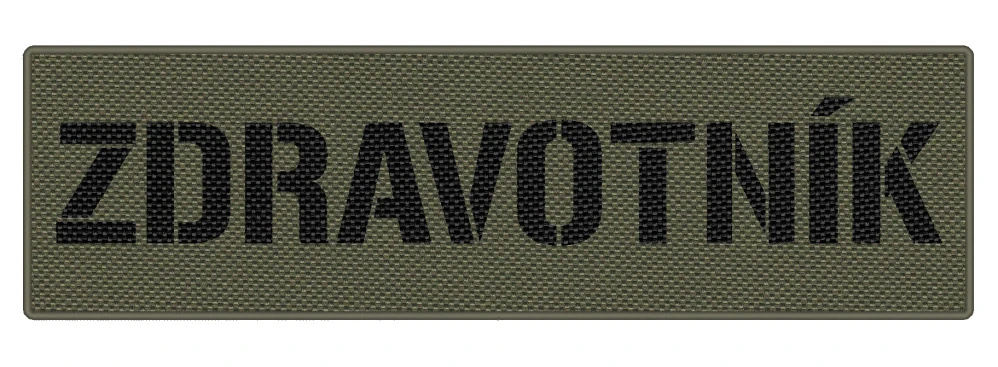 Nášivka ZDRAVOTNÍK 26 x 7,5 cm Bílý text
