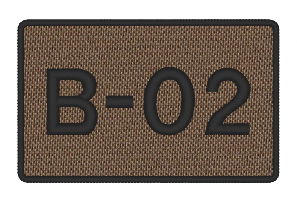 Nášivka CALL SIGN vyšívaná 8 x 5 cm vlastní text