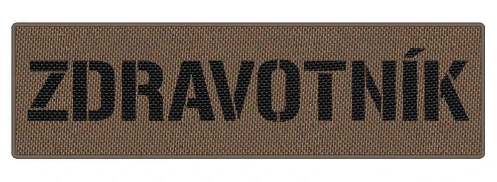 Nášivka ZDRAVOTNÍK 26 x 7,5 cm Bílý text