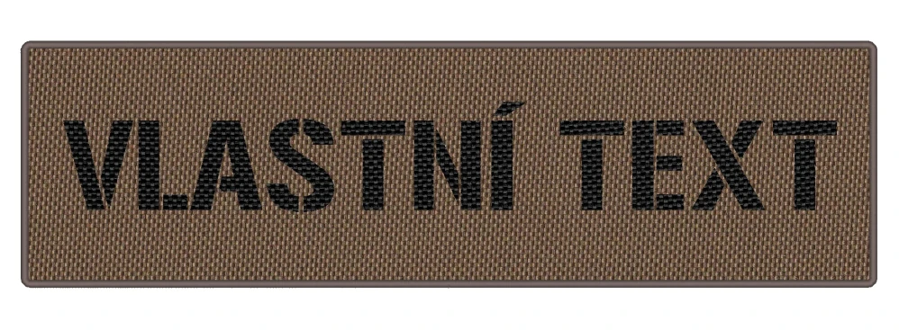 Nášivka VLASTNÍ TEXT 26 x 7,5 cm