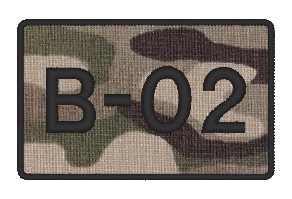 Nášivka CALL SIGN vyšívaná 8 x 5 cm vlastní text