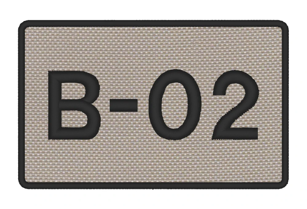 Nášivka CALL SIGN vyšívaná 8 x 5 cm vlastní text