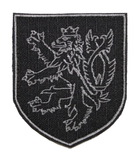 Nášivka vyšívaná erb Český lev černý