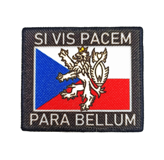 Nášivka vlajka ČR se lvem si vis pacem para bellum
