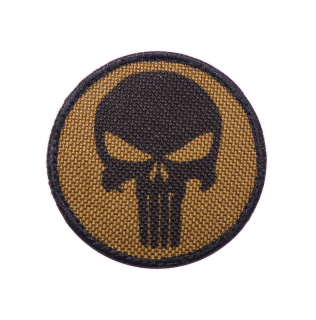 Nášivka malá kulatá Punisher coyot