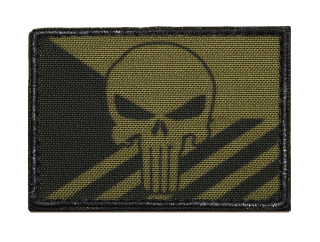 Nášivka vlajka ČR IR punisher oliv
