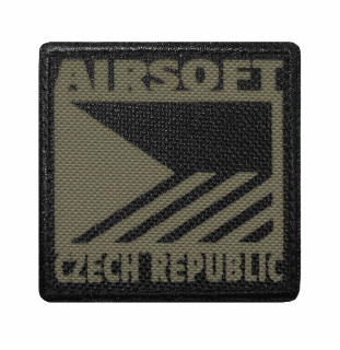 Nášivka malá airsoft Czech Republic oliv