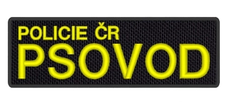 Nášivka Policie ČR PSOVOD žlutá