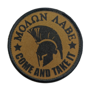 Nášivka velká kulatá Molon labe coyot