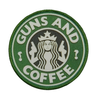 Nášivka Guns and Coffee