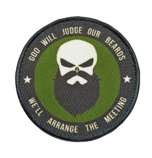 Nášivka kulatá Punisher beard