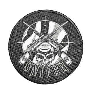Nášivka SNIPER, lebka a skřížené pušky