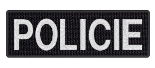 Nášivka POLICIE 12 x 4 cm bílá