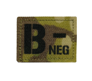 Nášivka vypalovaná, krevní skupina B- multicam